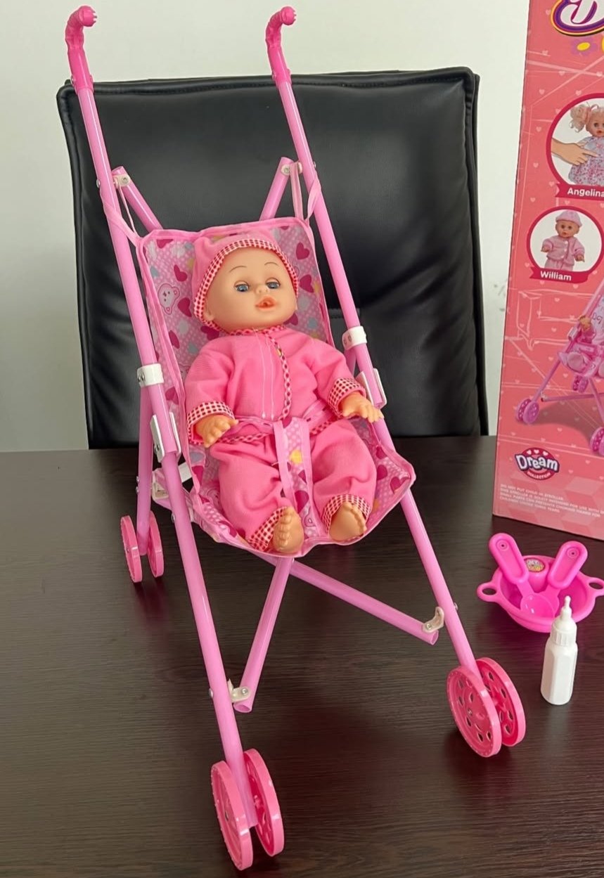 Doll Printed Stroller-Pram Toy (Only Stroller)