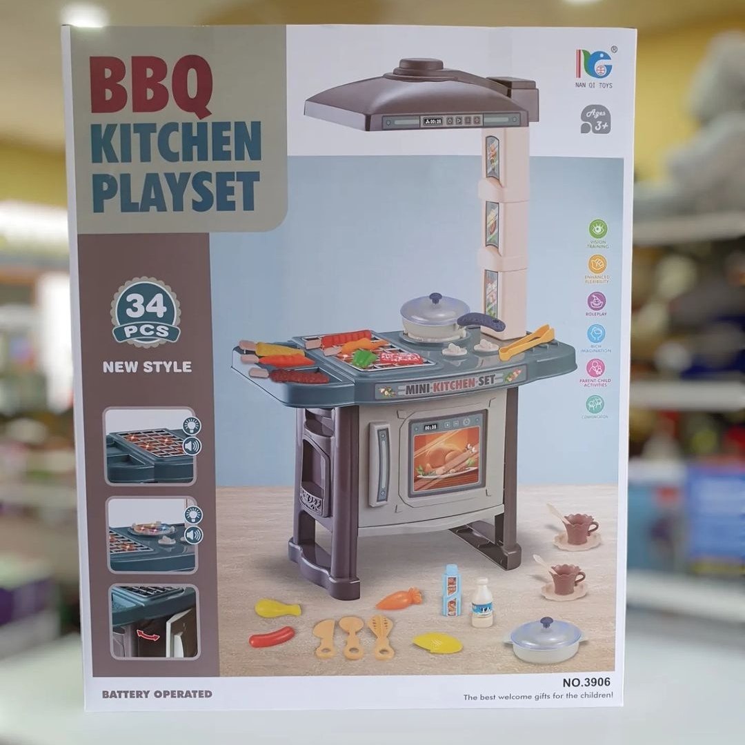 Children’s Home Kitchen Role Play Set Lights,Sound,Sink, Water