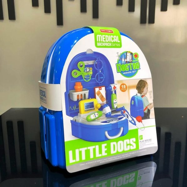 Kids Little Doctor Backpack Medical Set Toy With Carry Case & Accessories