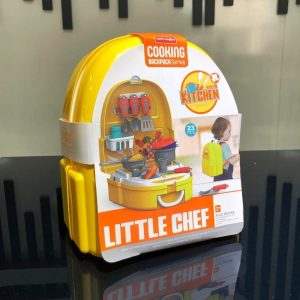 Kids Little Chef Cooking Backpack Kitchen Set Toy With Carry Case & Accessories